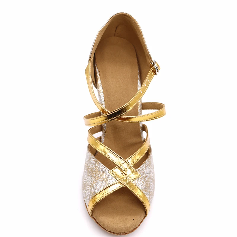 Samisoler Glitter Cut-Outs shoes woman latin dance shoes tango jazz dance shoes salsa Ballroom Fashion shoes dance salsa shoes