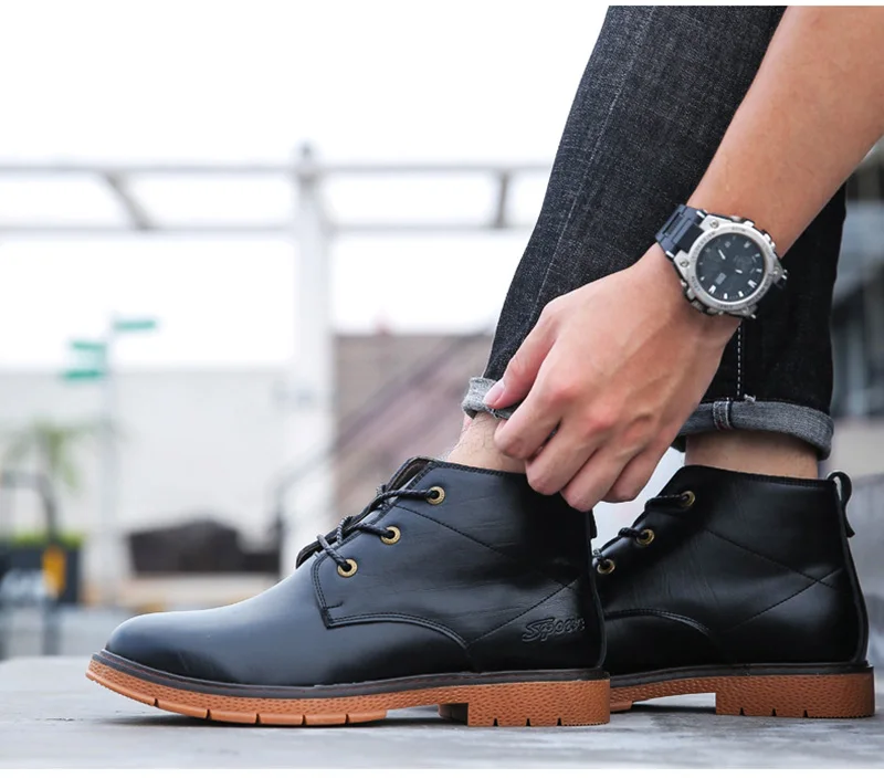 New Autumn Early Winter Boots Men Genuine Leather Shoes Soft Comfortable Cow Leather Men Ankle Boots Male Footwear A1851