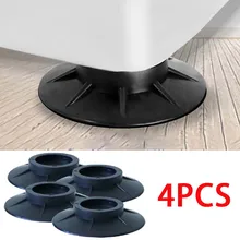 4 Pcs Anti-Vibration Rubber Feet Pads Washing Machine Floor Mat Non-Slip Shock Noise-Reducing Shock Proof Feets Fixed Pads Black