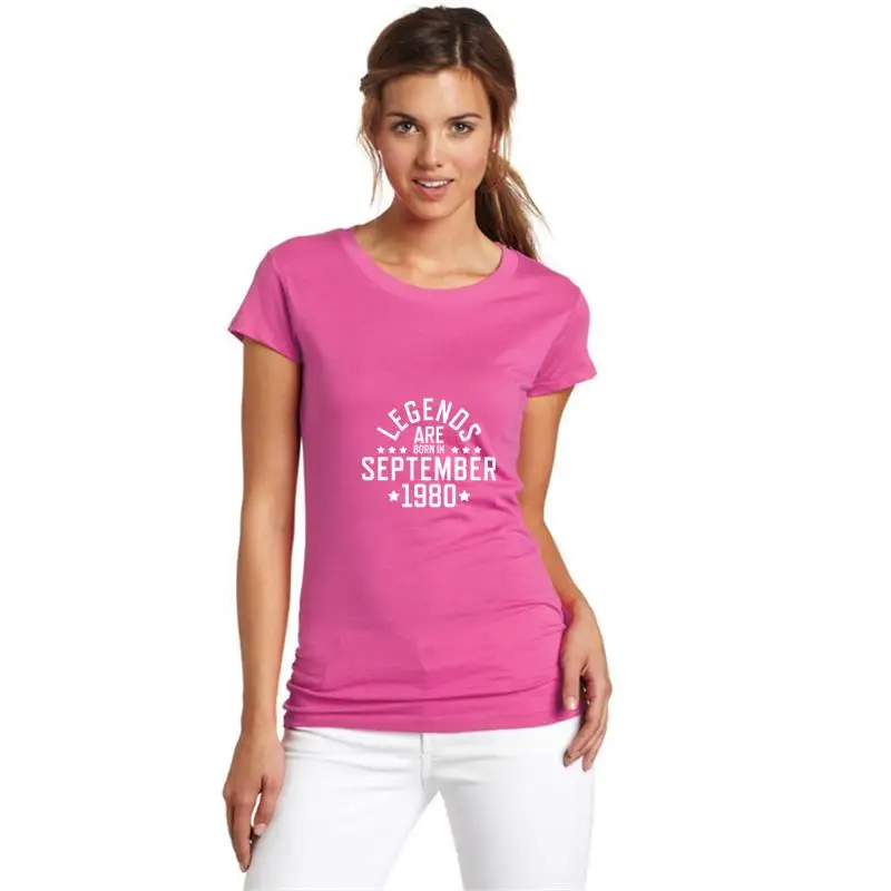 

Funny Legends Are Born September 1980 t-shirt plus sizes s-13xl cool Letter summer men and women t-shirts