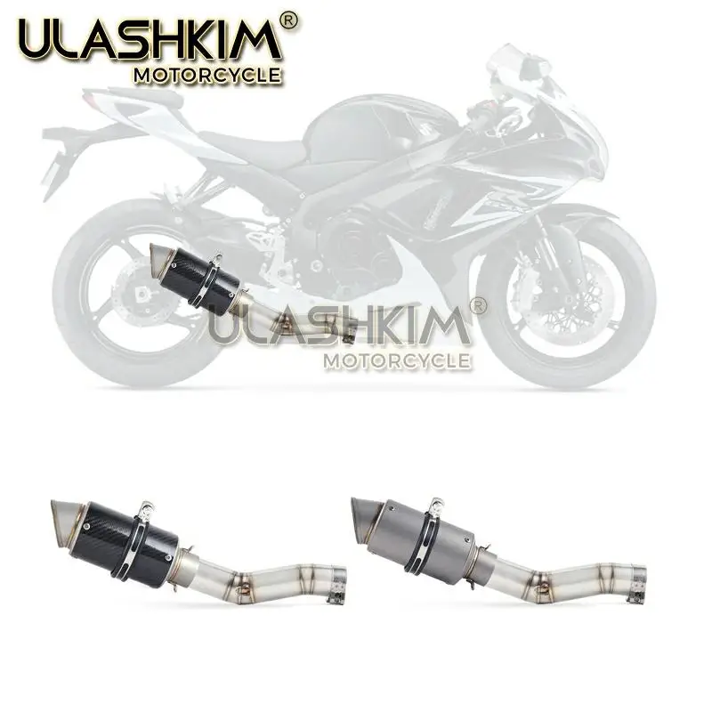 Мотоцикл Полный выхлопных среднего трубы ссылку слипоны для Suzuki GSXR600 Gsxr700 Gsxr750 k7 GSX R700 R750 R600 GSXR 600 700 750 Q