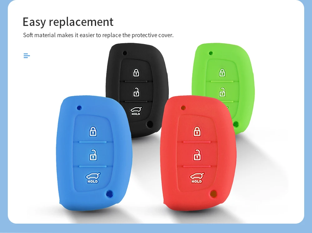 Cover in silicone chiave telecomando per Hyundai IX25 IX35 MISTRA 3 Bottoni 18 Cover in silicone chiave telecomando per Hyundai IX25 IX35 MISTRA 3 Bottoni - H7a71d539ef794a56925be60e40b6a213V