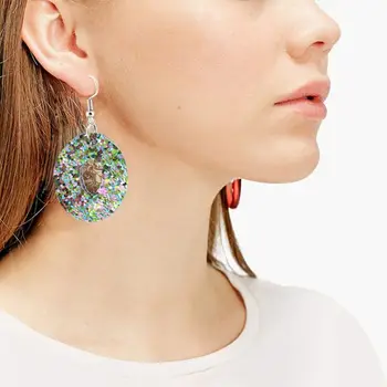 

24Pcs Handmade Glitter Faux Leather Sheets Earrings Necklace Making Supplies Kit