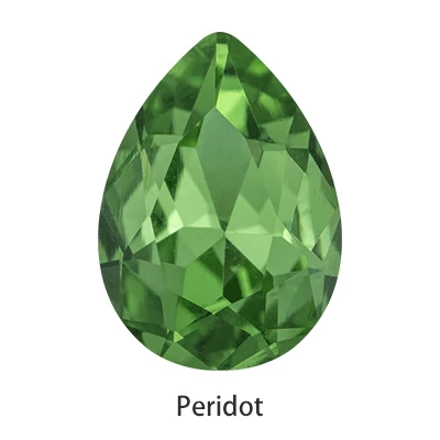 peridot Яркий кристалл падение k9 стекло горный хрусталь аксессуары ремесло драгоценный камень Рождественская одежда платье украшение ювелирных изделий для Diy бусины ремесло - Цвет: peridot