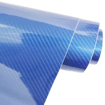 

Vinyl Car stickers Wrap Decal Decor 30x152CM Blue Decoration 5D Glossy