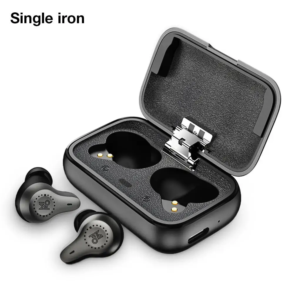 Single Iron Mifo O7 беспроводные стерео HiFi наушники Bluetooth 5,0 спортивные наушники-вкладыши одиночные двойные железные мини-наушники для бега - Цвет: Single Iron