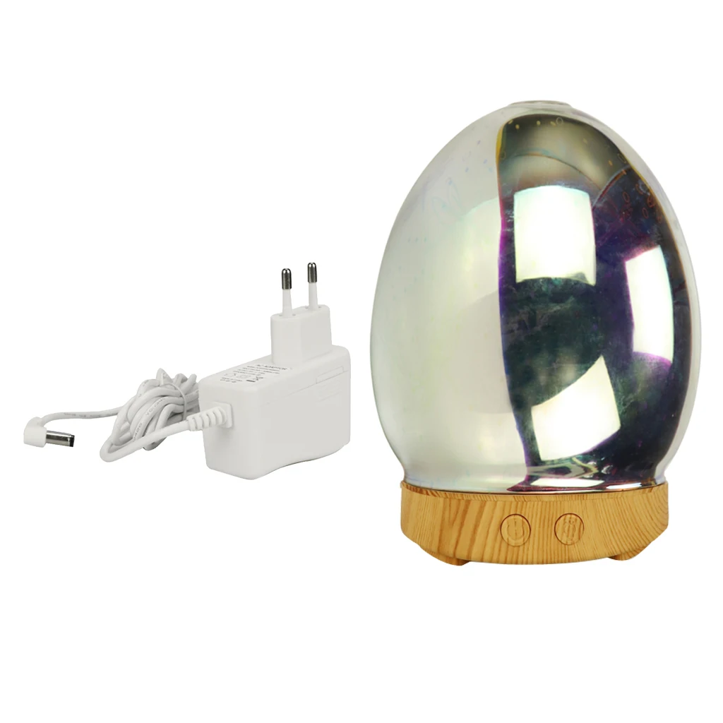 3D Fireworks Glass Vase Shape Air Humidifier with LED Night Light Aroma Essential Oil Diffuser Mist Maker Ultrasonic Humidifier