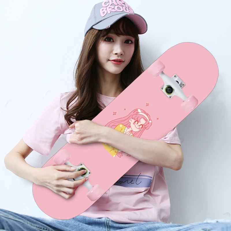 

MS110 Girl Primary Skateboard 79cm/31in Double rocker Four wheels Chinese Maple Skateboard