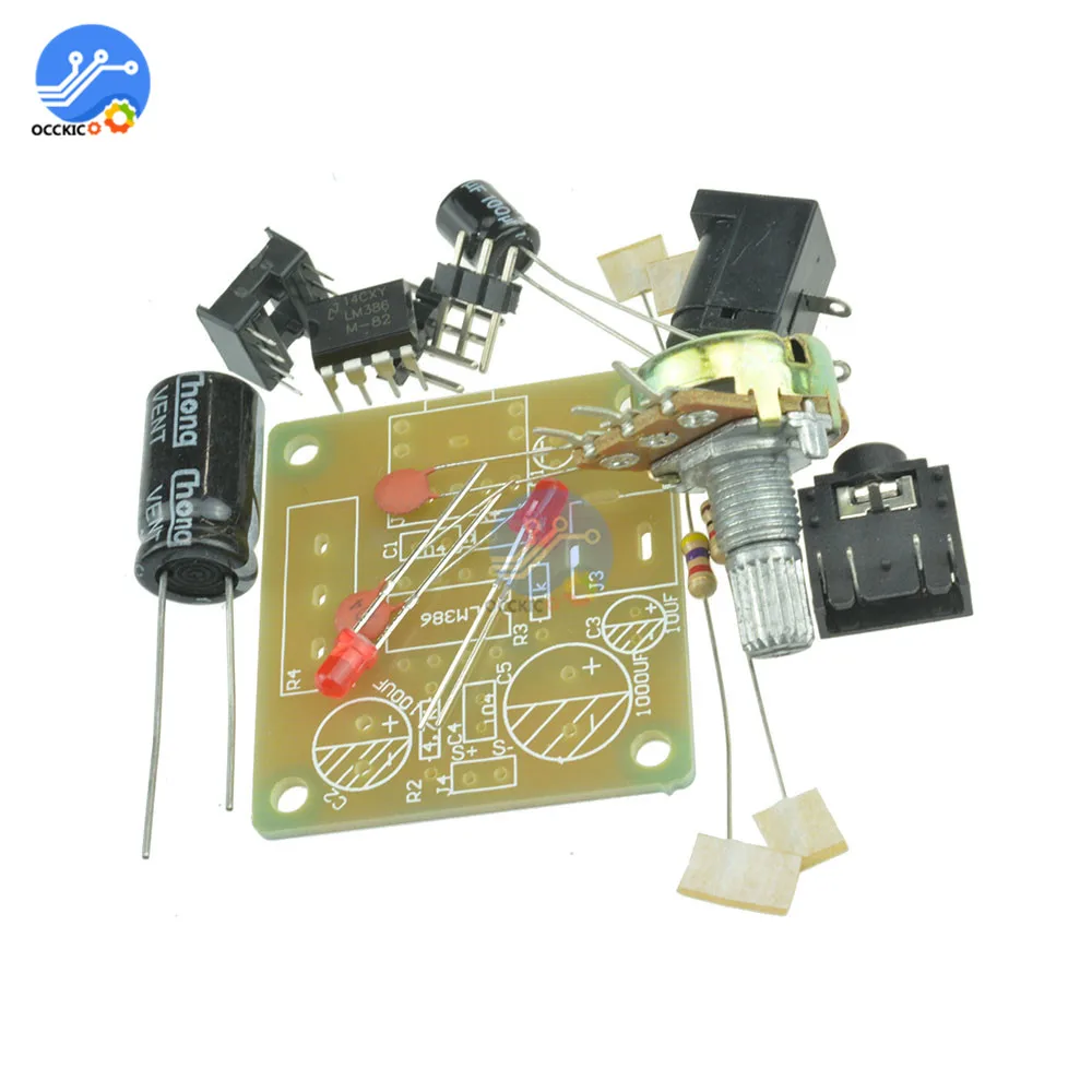 Плата усилителя LM386 аудио динамик C Мини-усилителем борту модуль 3 V-12 V DIY Kit усилитель de potencia трансивер материнская плата