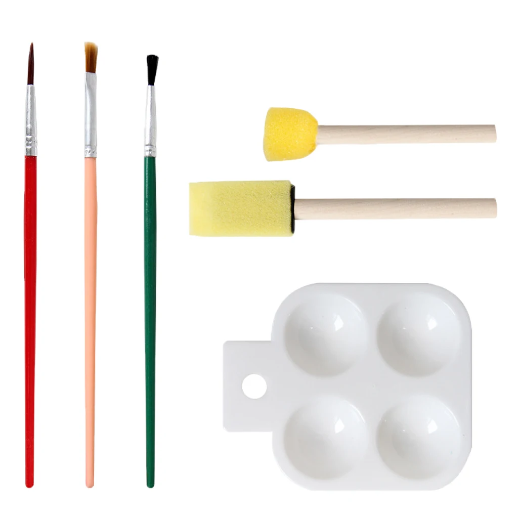 6Pcs/set Kids Paint Brushes Sponge Stamp Graffiti Acrylic Drawing Tools Set