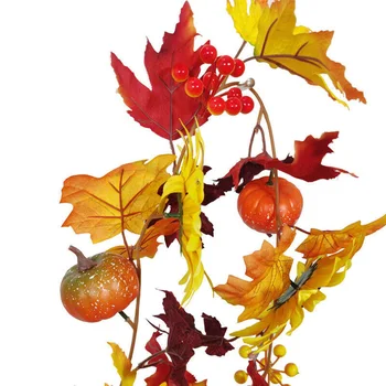 

190cm Wreath Garland Maple Leaf Offices Sunflower Weddings Thanksgiving