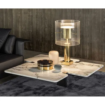

Modern personality shaped marble square coffee table