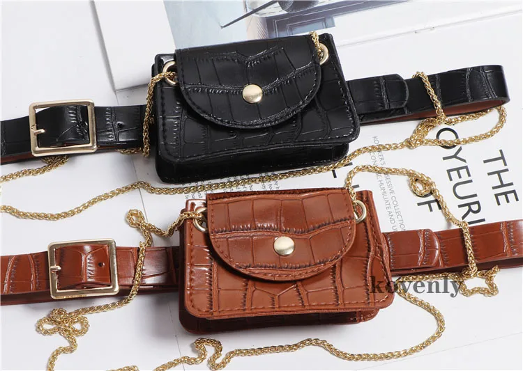 Vintage Waist Bag Lipstick Purse Bolsa Feminina Women Mini Crossbody Bag Pu leather Shoulder Bags Fashion Belt Bags For Women