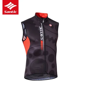 

Santic Reflective Windproof Cycling Vest Spring Autumn PRO Team Breathable ciclismo MTB Bike Sleeveless Jersey Windbreak Vest