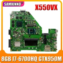 X550VX placa base de Computadora Portátil para For Asus X550VX X550V X550VQ X550VXK placa base original de 8GB-RAM I7-6700HQ GTX 950M