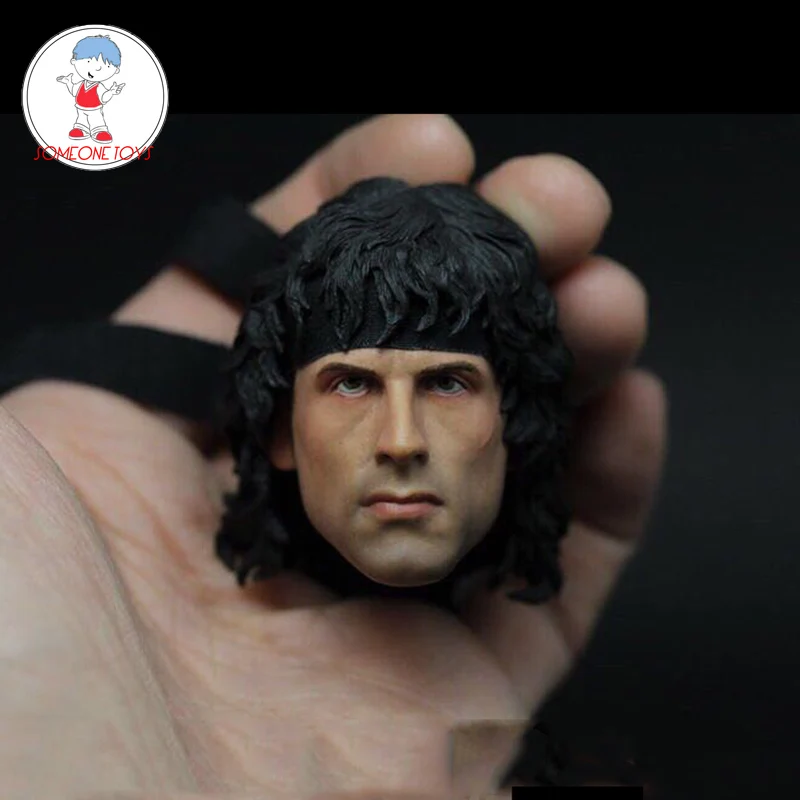 1/6 масштаб Sylvest Stallone Рэмбо голова лепить Мужская голова резьба для горячих игрушек/гангхуд бодифигуры