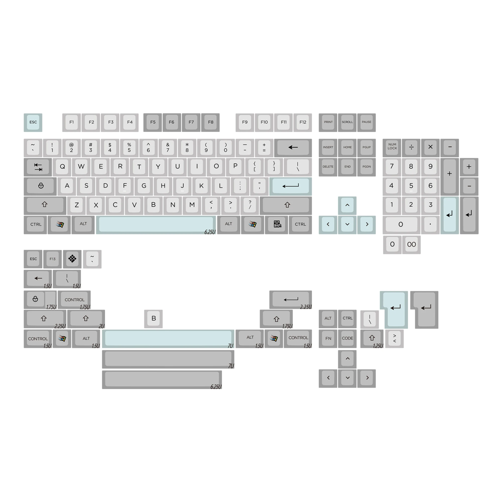 Wm-elegant Dye Sub Keycap para Teclado Pbt Grosso Perfil Dsa 87 Tkl 104 Ansi Xd64 Bm60 Xd68 Bm65 Bm68 - Imagem 3