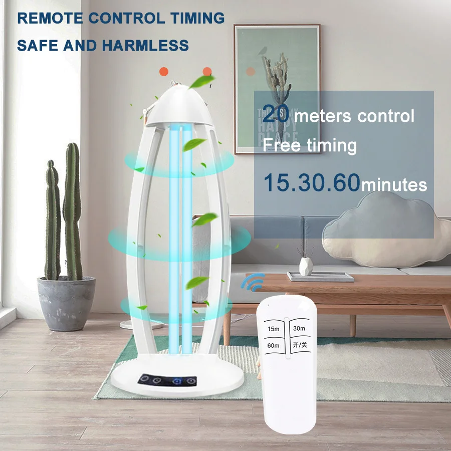 38W Ozone Quartz UVC Disinfection Light 110V 220V Ultraviolet Lamp UV Light Sterilizer for Home Hospital Bactericidal Germicidal