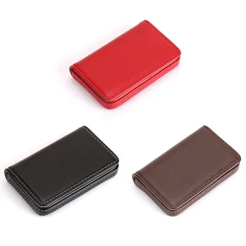 

Mini Magnetic Design Card Holder Bag Business Package PU Leather Case For ID Credit Cards Drop Shipping