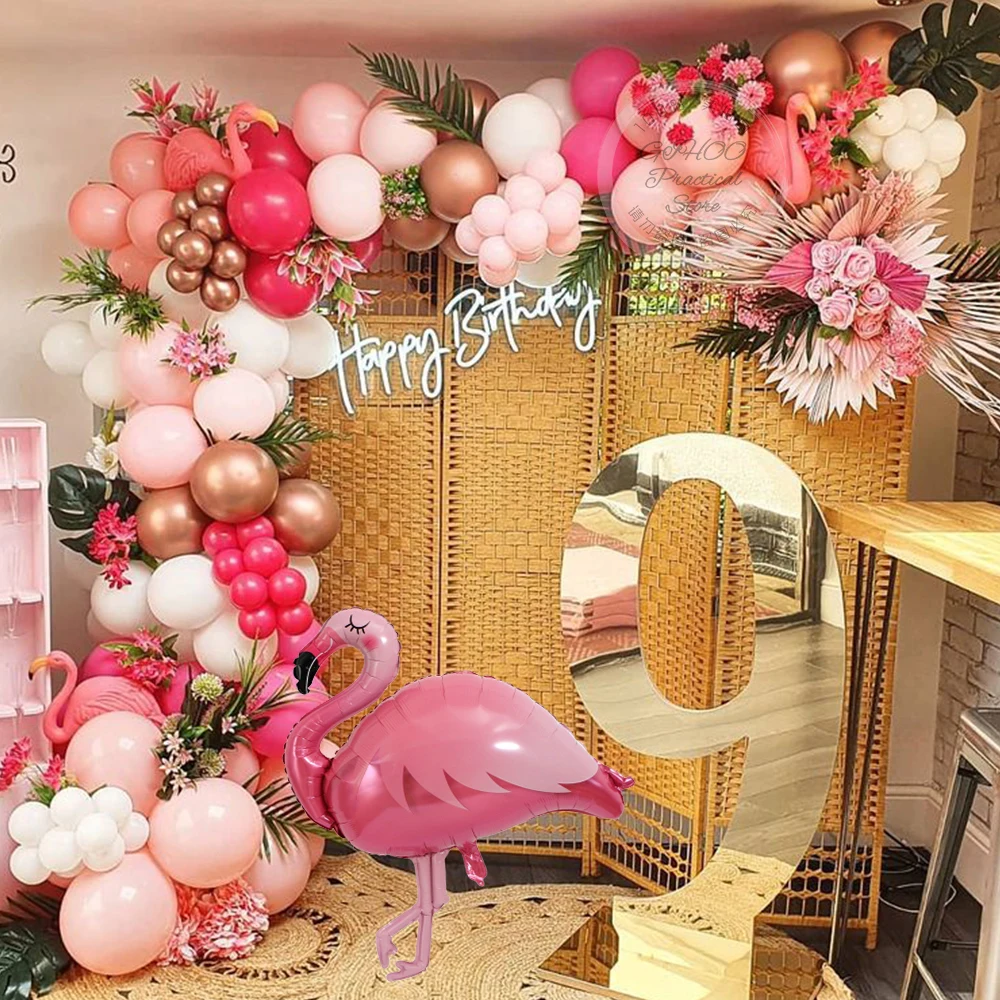 Hawaiian Summer Party Decoration  Flamingo Birthday Decorations - 128pcs  Party - Aliexpress