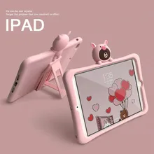 Cute Cartoon Case for IPad Pro 11 Case Ipad 2018 2017 9.7 Inch Air 2 3 IPad 2 3 4 Mini 1 2 3 4 5 Soft Silicone Stand Cover Funda