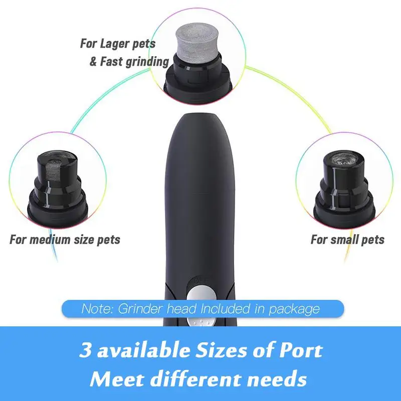 Rechargeable Dog Nail Grinders Professional Electric Dog Cat Nail Clippers Mute Painless Pet Paw Nail Grooming Tool Replacement