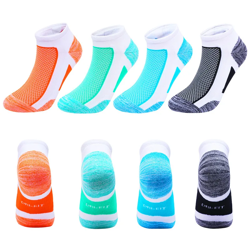 Sport Socks Women Men Outdoor Athletic Running Training Marathon Short Sock Cotton Cushion Breathable Fitness Ankle Low Cut Sock