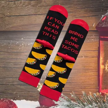 

Unisex Funny Saying Novelty Cotton Crew Socks IF YOU READ Books THIS CAN Cartoon Xmas Mid Print Gift Tube K3K8