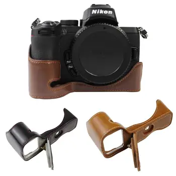 

Full body Precise Fit PU leather digital camera case bag cover with shoulder strap for Nikon Z50