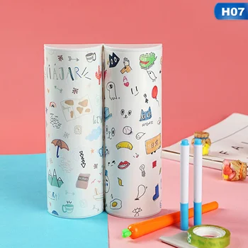 

Cartoon Cute 3 Layers Password Lock Stationery Box Simple Student Multi-function Paper Pencil Box lock Pencilcase Pencil Cases