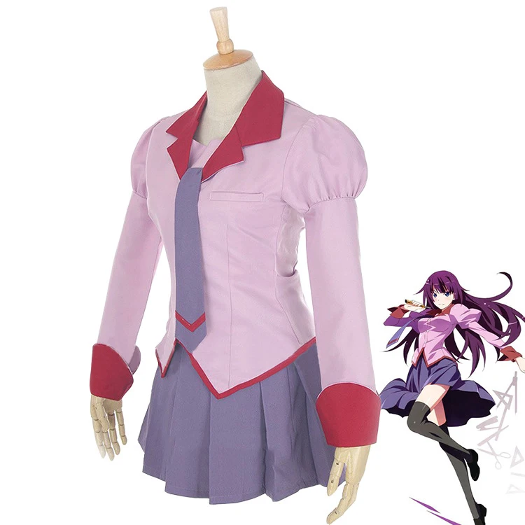 Monogatari-Series-Senjougahara-Hanekawa-Kanbaru-Cosplay-School-Uniform-women-Cosplay-Costume-girl-Halloween-coat-skirt-and (2)