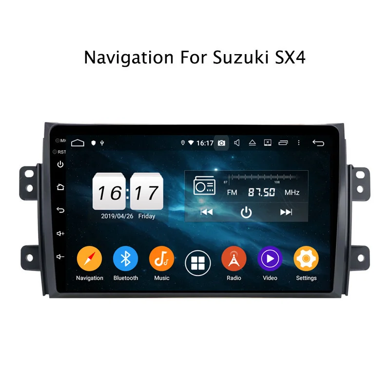 Best 9" 4G RAM 32G ROM Android 9.0 Car GPS Navigation For Suzuki SX4 2006-2011 GPS Navigation Radio Stereo Audio 0