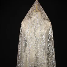 GLace 1 м/лот Серебряная блестящая сетка блестящая ткань свадебный дизайн фоновая ткань аксессуары TX1270