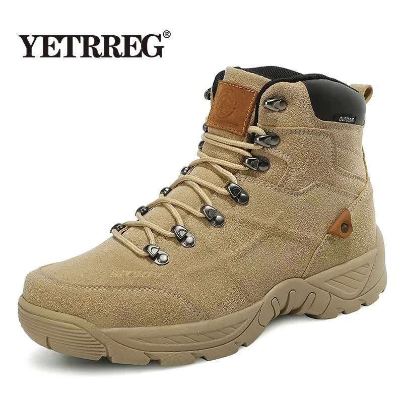 Brand Winter Men Boots Outdoor Men's Tactical Military Boots Light Work Ankle Boots Spring Men Short Boots Hiking Sneakers