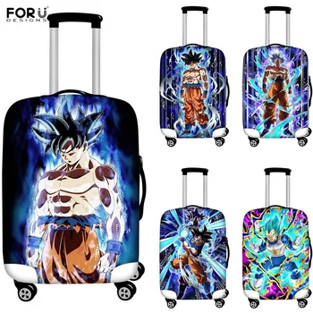 

FORUDESIGNS Thicken Travel Luggage Protective Cover Dragon Ball Z Super saiyan Trolley Elastic Suitcase Case Travel Accessories