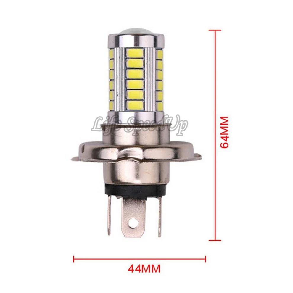 4 шт./лот, белый цвет, H4 33SMD, светодиодный свет, автомобильный противотуманный фонарь с разъемом H4