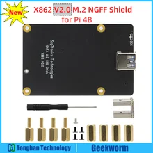 Para raspberry pi 4, x862 v2.0 m.2 ngff ssd placa de expansão de armazenamento com usb 3.1 conector chave de apoio-b 2280 ssd