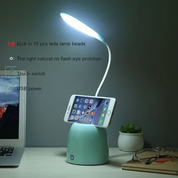 

Touch Dimming Eye Protect Clamp Clip Light Table Lamp Stepless Dimmable Bendable USB Powered Touch Sensor Control LED Desk Lamp