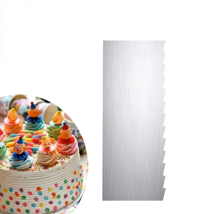  baking cake tools Stainless Steel Pattern Cake Scraper Integrated Cream Scraper Creative Cream Scra