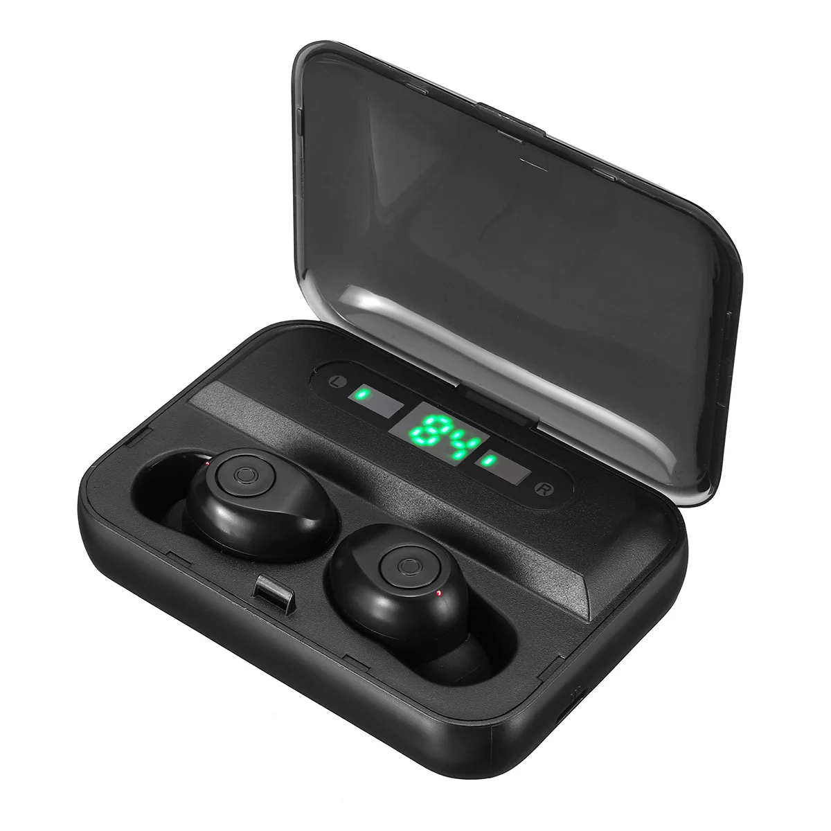 LED Display Black TWS bluetooth 5,0 наушники светодиодный дисплей Smart Touchs 8D стерео IPX7 водонепроницаемые беспроводные наушники гарнитура 1300 мАч зарядная коробка - Цвет: LED Display Black