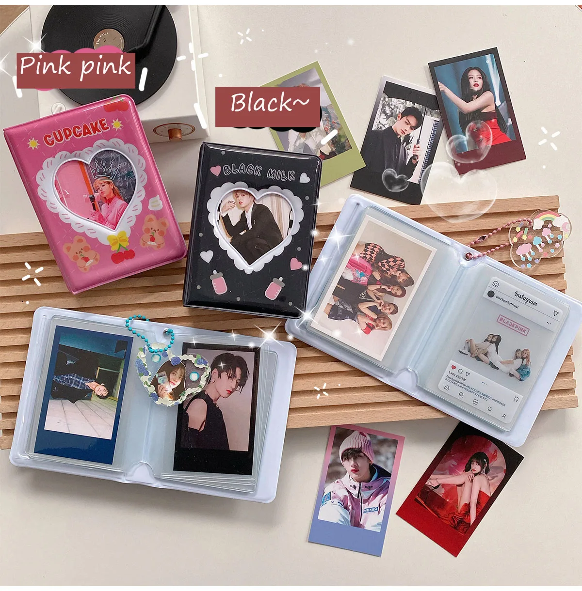 SKYSONIC New Arrival 40 Pocket Photocards Collect Book Card Holders Kpop Photo Album Holder Card Storage Organizer Stationary 4