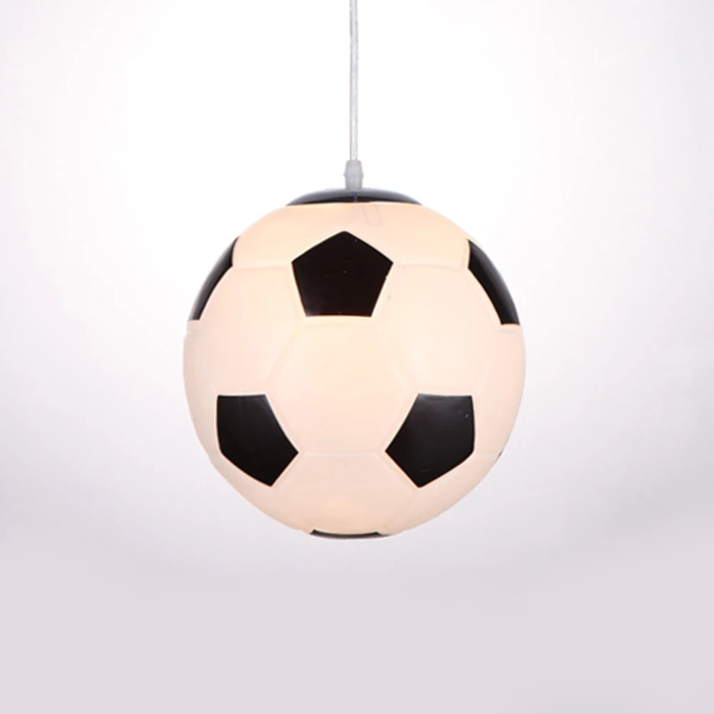 Современный футбол баскетбол стеклянный медальон подвесная люстра в форме шара светодиодные спортивные подвесные лампы детская комната спальня осветительные декораци для помещений