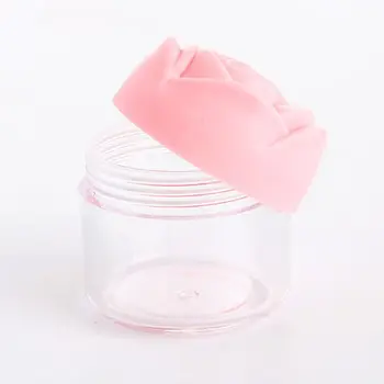 

5Pcs 20g Clear Small Cream Jar with Rose Pattern Lid Empty Bottles Cosmetics Lotion Plastic Container Refillable Makeup Round St
