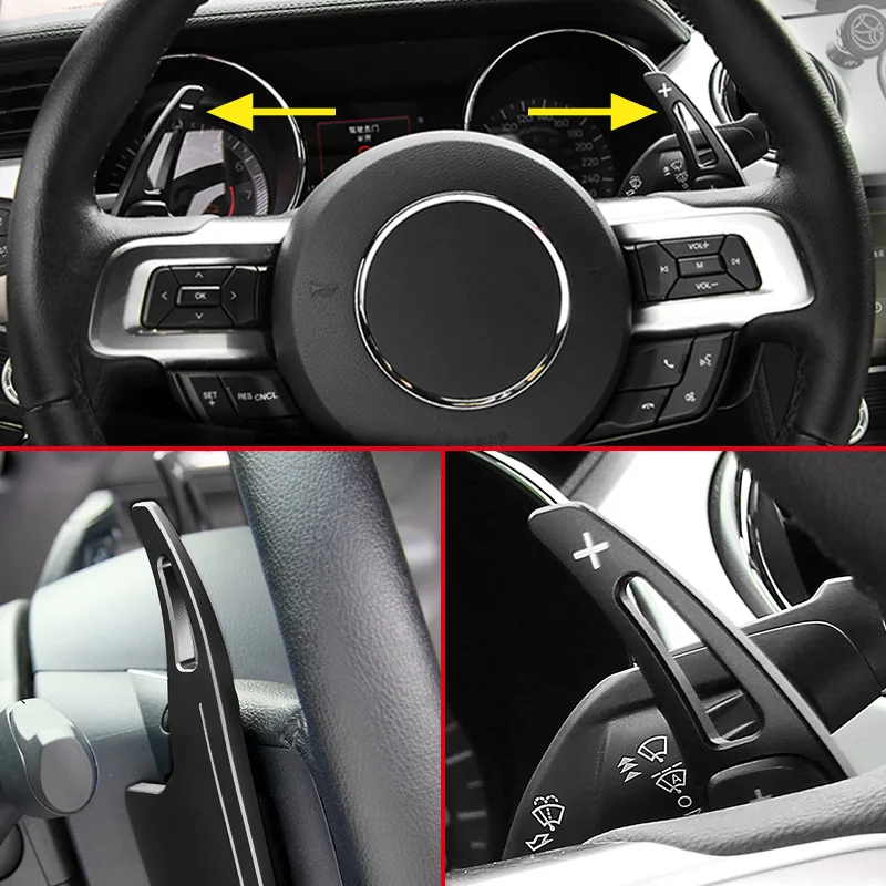 Для Ford Mustang 2015 2019 алюминиевый руль Шестерня сдвиг весло расширение аксессуары