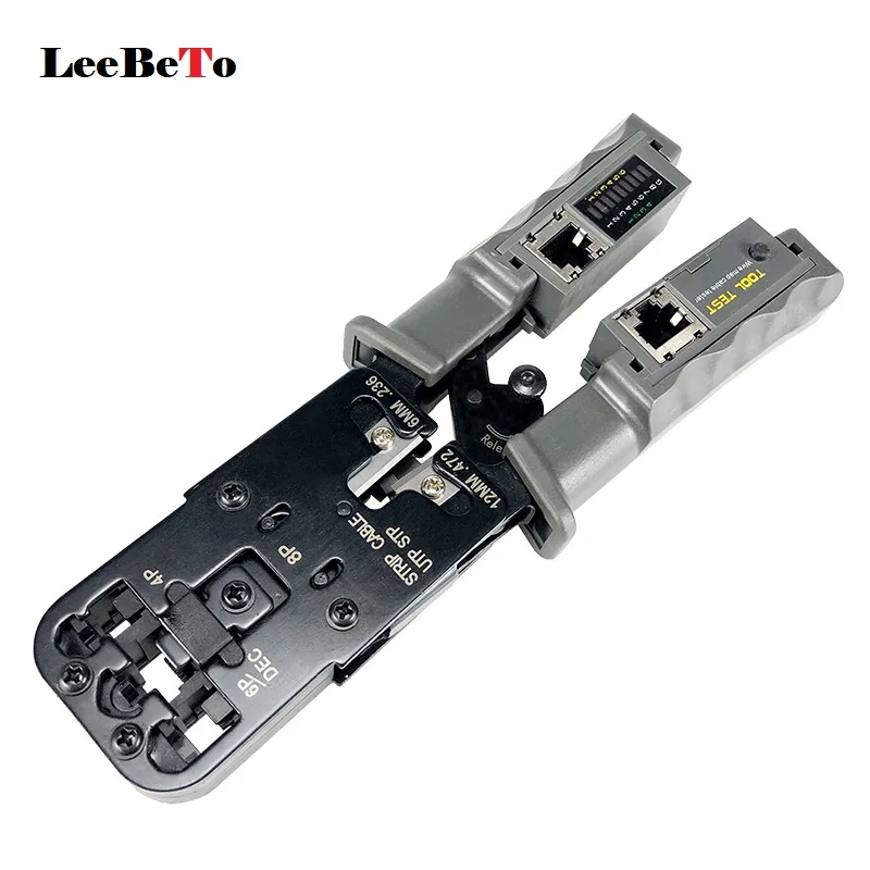 2 в 1 Обжимные Щипцы RJ45 для сетевого LAN кабеля режущий инструмент тестирования