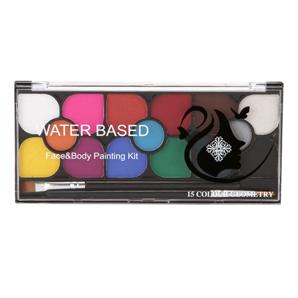 Face Paint Kit for Kids Adults, Water Based Paints, Halloween Makeup Kit, Professional Face Paint Palette Safe for Face Painting
