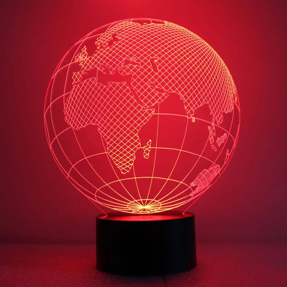 Colorful 3D Night Light Earth Night Light Eye Care LED Light Bedside Night Lamp Home Decoration Birthday Gift