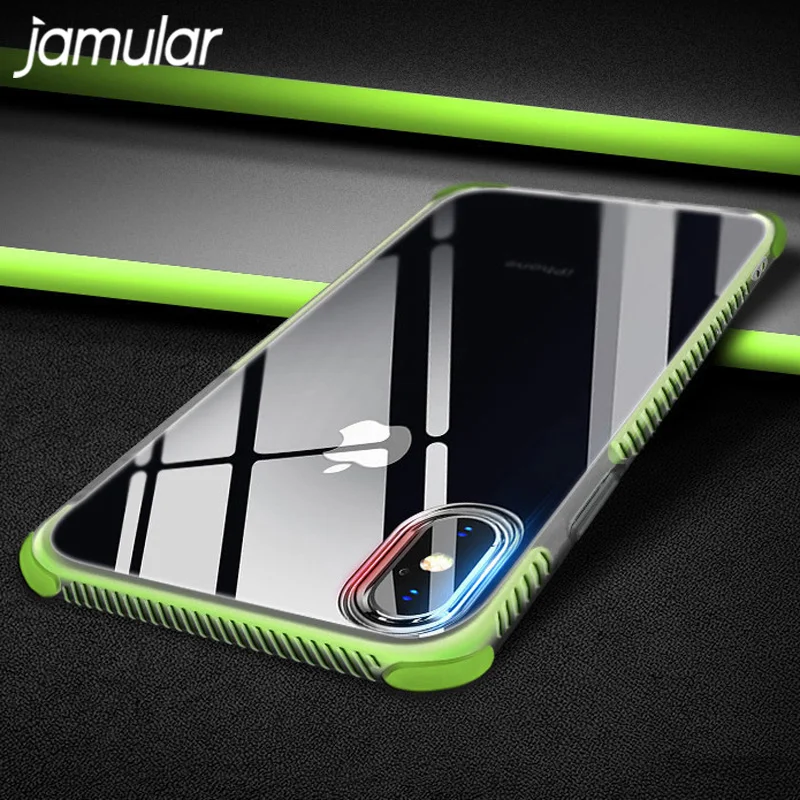 Противоскользящий чехол JAMULAR для iPhone 7 8 X 6 6s Plus противоударный мягкий