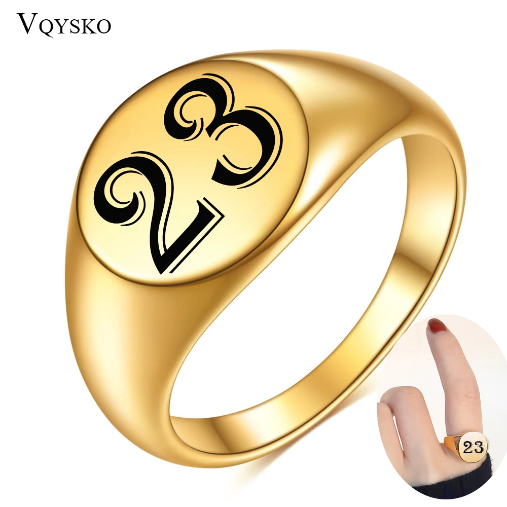

Customized Stainless Steel Number 23 Letter Ring Jewelry For Women Personalized Finger Rings Best Friend Gifts Bague Femme