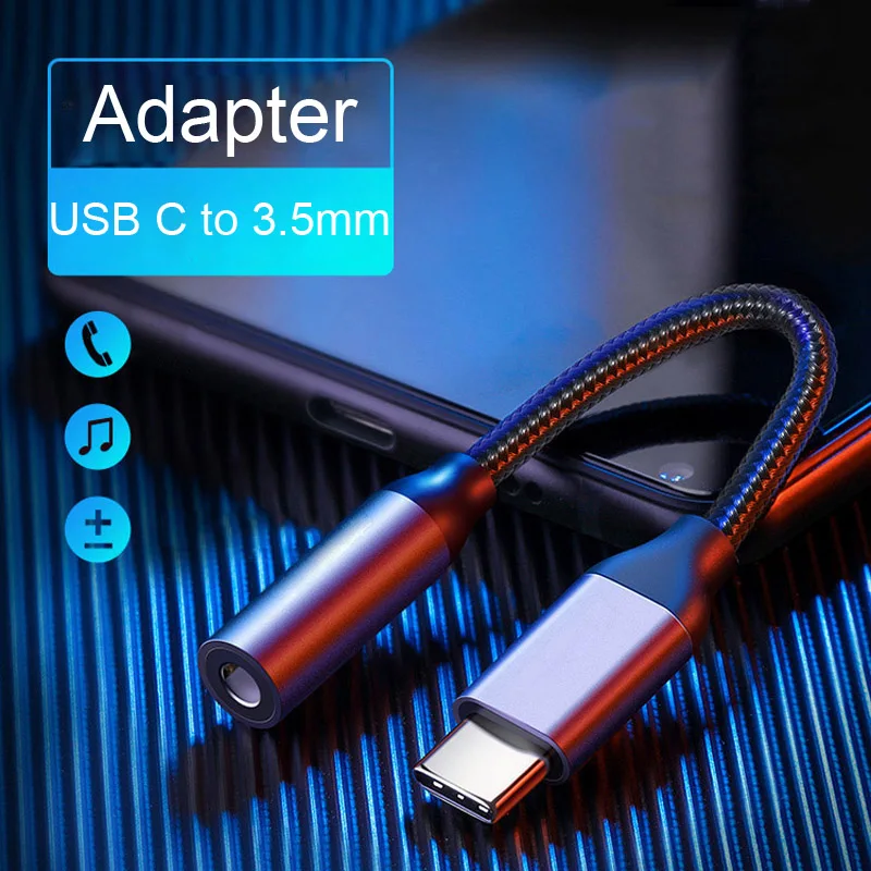 

USB Type C 3.5 Jack Earphone Type-C to 3.5mm AUX Headphones Adapter For Huawei mate 20 P30 Pro Xiaomi Mi 6 8 9 SE Audio Cables